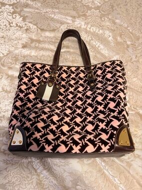 Pink and brown Patterned juicy couture Tote Bag - Designer-Style Women's Bag